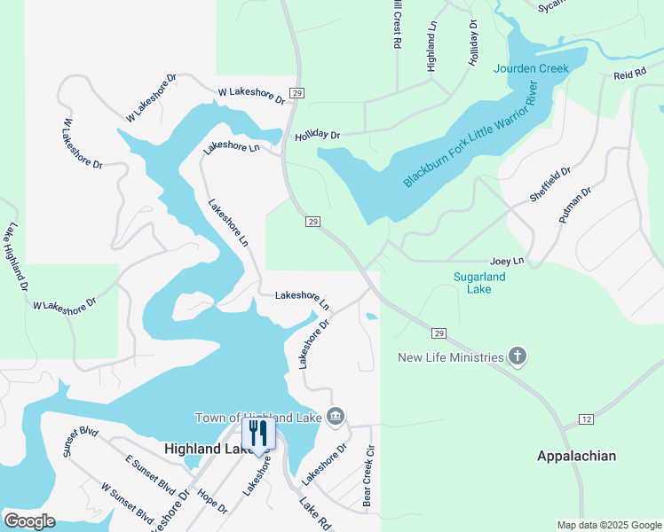 map of restaurants, bars, coffee shops, grocery stores, and more near 3850 County Highway 29 in Oneonta