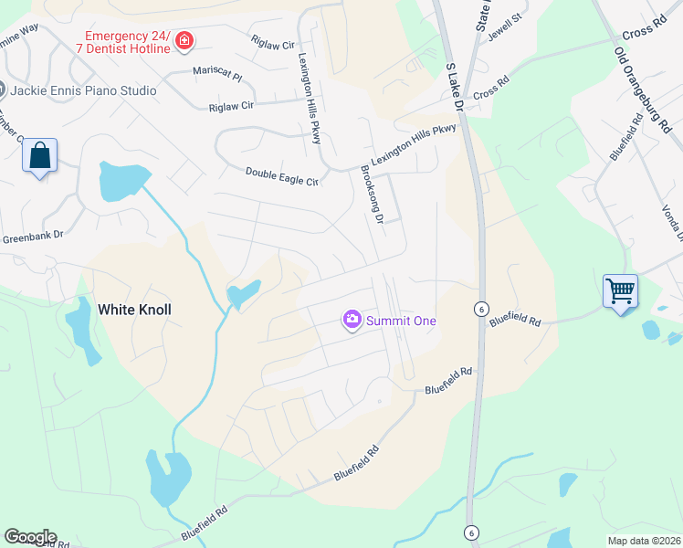 map of restaurants, bars, coffee shops, grocery stores, and more near 2232 Trakand Drive in Lexington
