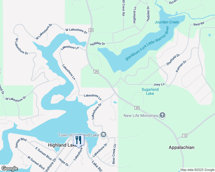 map of restaurants, bars, coffee shops, grocery stores, and more near 3850 County Highway 29 in Oneonta