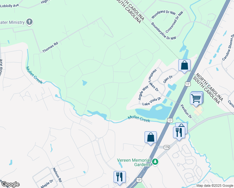 map of restaurants, bars, coffee shops, grocery stores, and more near in Little River