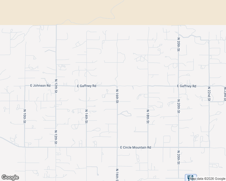 map of restaurants, bars, coffee shops, grocery stores, and more near 44812 North 16th Street in New River