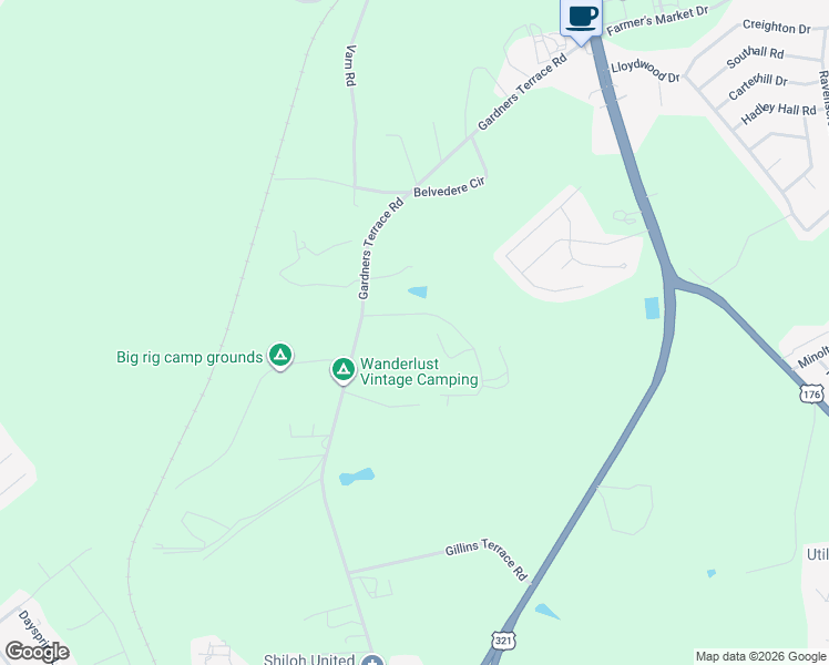 map of restaurants, bars, coffee shops, grocery stores, and more near 311 Gardners Terrace Road in West Columbia