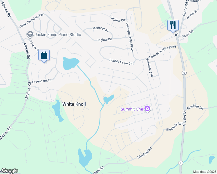 map of restaurants, bars, coffee shops, grocery stores, and more near 716 Equinox Lane in Lexington