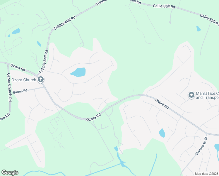 map of restaurants, bars, coffee shops, grocery stores, and more near 1182 Ozora Farms Court in Loganville