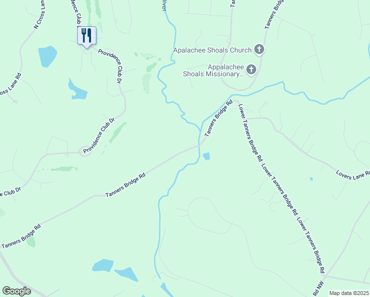 map of restaurants, bars, coffee shops, grocery stores, and more near 470 Tanners Bridge Road in Monroe