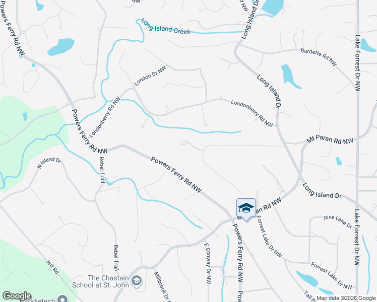 map of restaurants, bars, coffee shops, grocery stores, and more near 421 Oakmont Place Northwest in Atlanta