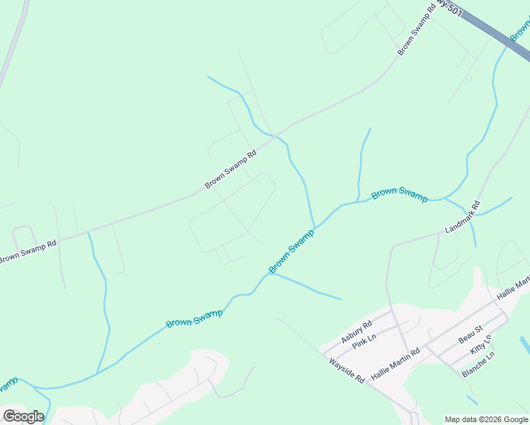 map of restaurants, bars, coffee shops, grocery stores, and more near 755 Brown Swamp Road in Conway