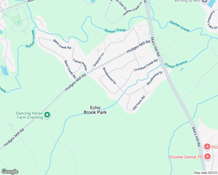 map of restaurants, bars, coffee shops, grocery stores, and more near 1310 Crooked Creek Road in Watkinsville