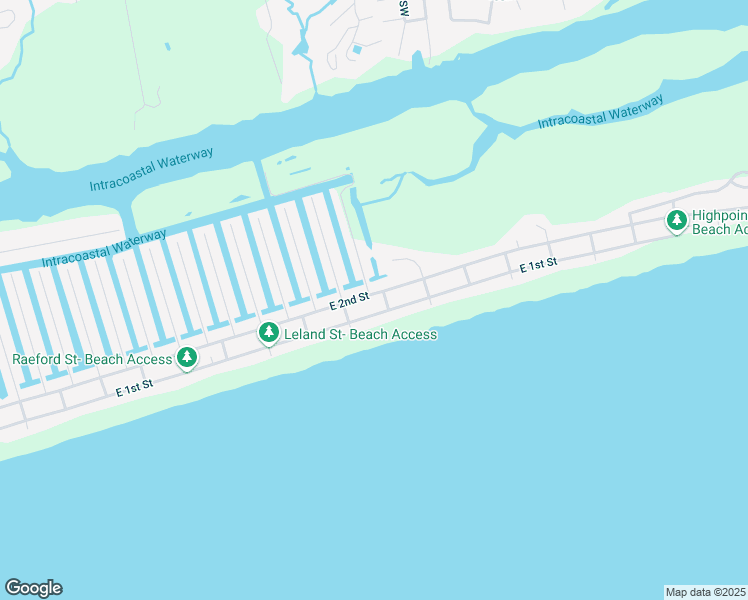 map of restaurants, bars, coffee shops, grocery stores, and more near 256 East 2nd Street in Ocean Isle Beach