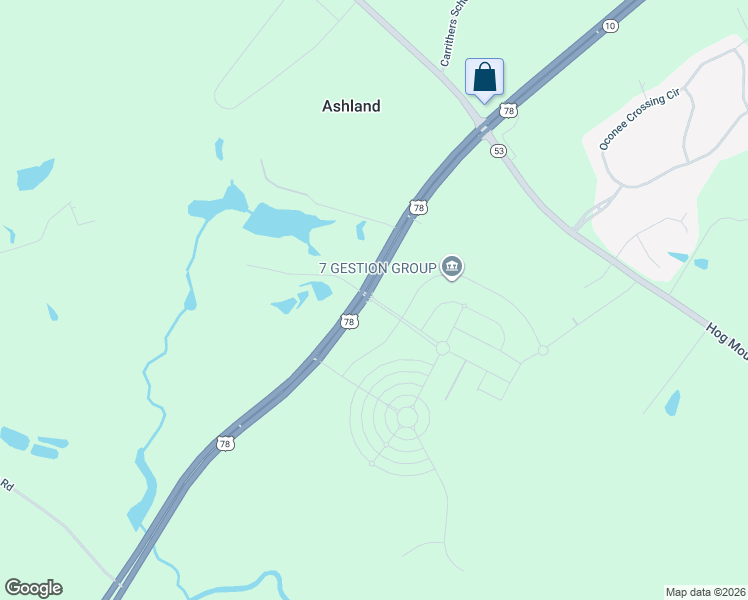 map of restaurants, bars, coffee shops, grocery stores, and more near U.S. Highway 78 in Statham