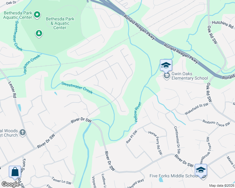 map of restaurants, bars, coffee shops, grocery stores, and more near 3386 Lombard Trce in Lawrenceville