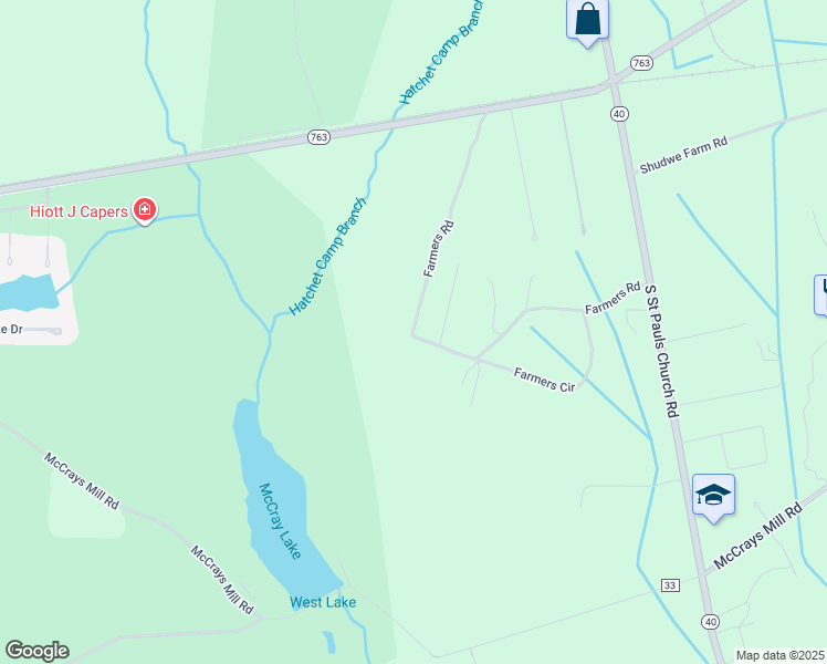map of restaurants, bars, coffee shops, grocery stores, and more near 4425 Farmers Road in Sumter