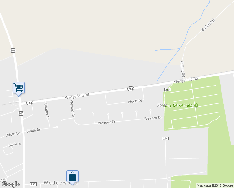 map of restaurants, bars, coffee shops, grocery stores, and more near 5840 Wedgefield Road in Wedgewood