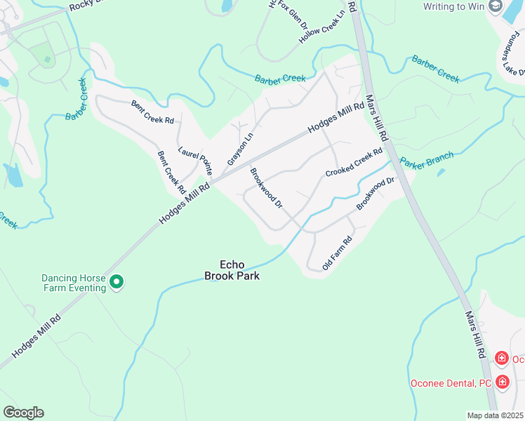 map of restaurants, bars, coffee shops, grocery stores, and more near 1291-1301 Brookwood Drive in Watkinsville