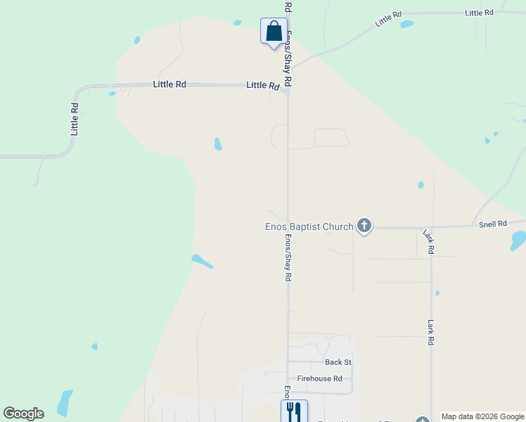 map of restaurants, bars, coffee shops, grocery stores, and more near 4783 Enos/Shay Road in Kingston