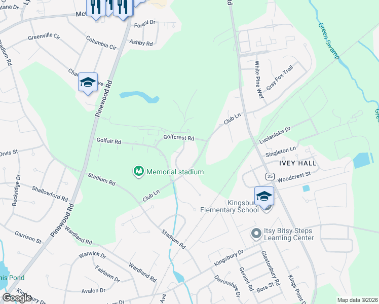 map of restaurants, bars, coffee shops, grocery stores, and more near 971 Heather Lane in Sumter