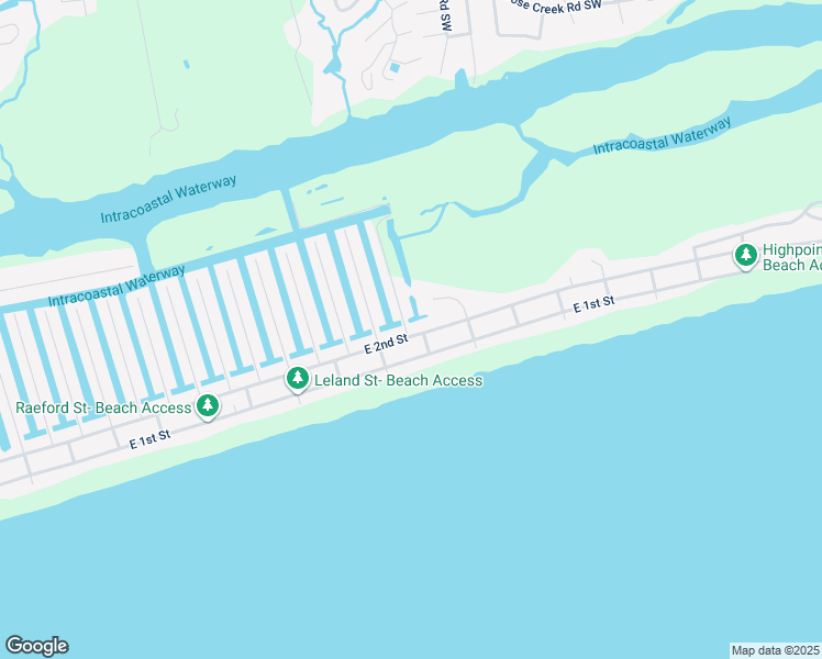 map of restaurants, bars, coffee shops, grocery stores, and more near 237 East 2nd Street in Ocean Isle Beach