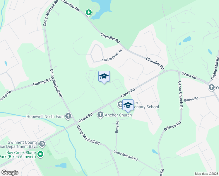 map of restaurants, bars, coffee shops, grocery stores, and more near 550 Ozora Road in Loganville