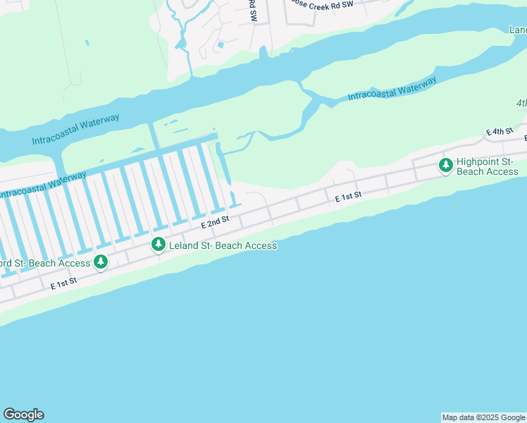 map of restaurants, bars, coffee shops, grocery stores, and more near 277 East 1st Street in Ocean Isle Beach