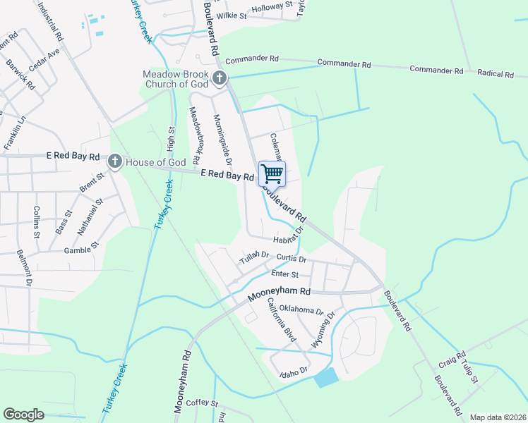 map of restaurants, bars, coffee shops, grocery stores, and more near 50 Habitat Court in Sumter