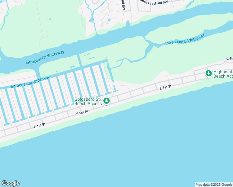 map of restaurants, bars, coffee shops, grocery stores, and more near 241 East 2nd Street in Ocean Isle Beach