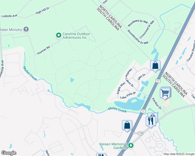 map of restaurants, bars, coffee shops, grocery stores, and more near in Little River