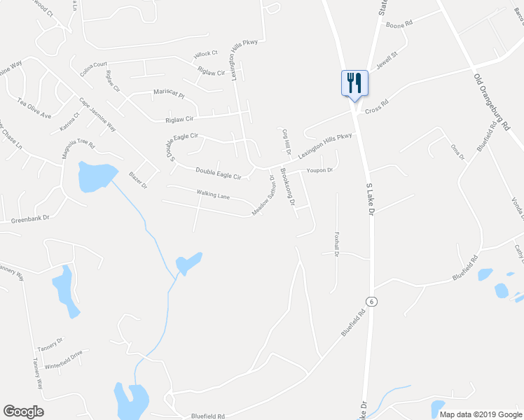 map of restaurants, bars, coffee shops, grocery stores, and more near 155 Meadow Saffron Drive in Lexington
