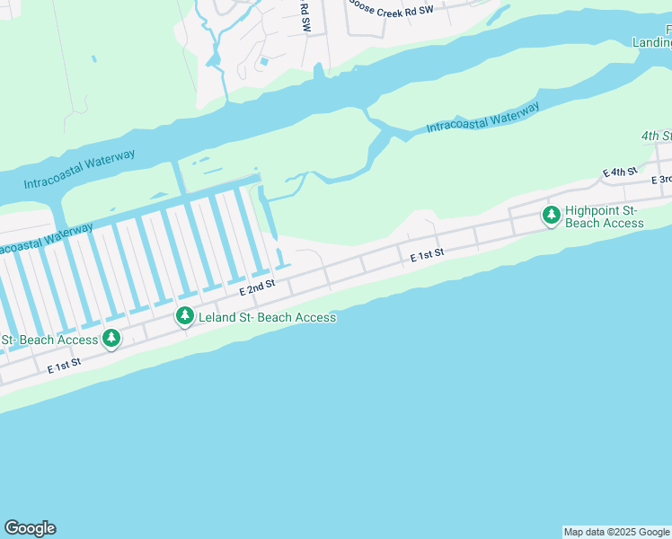map of restaurants, bars, coffee shops, grocery stores, and more near 286 East 2nd Street in Ocean Isle Beach