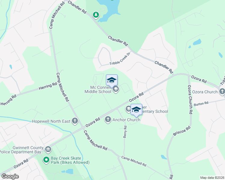 map of restaurants, bars, coffee shops, grocery stores, and more near 550 Ozora Road in Loganville