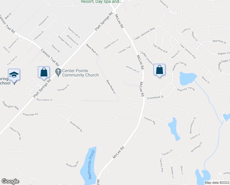 map of restaurants, bars, coffee shops, grocery stores, and more near 1213 Basin Rock Lane in Lexington