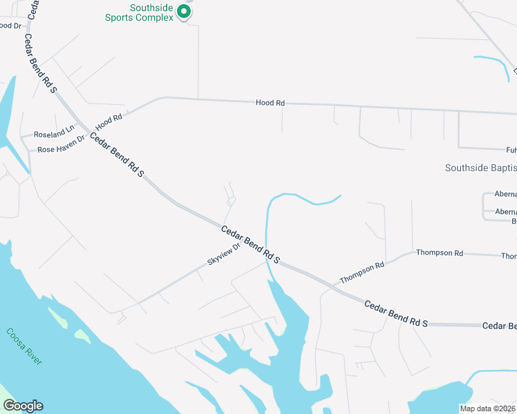 map of restaurants, bars, coffee shops, grocery stores, and more near 1660 Cedar Bend Road South in Southside