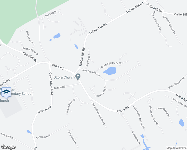 map of restaurants, bars, coffee shops, grocery stores, and more near 2875 Cove Crossing Drive in Lawrenceville