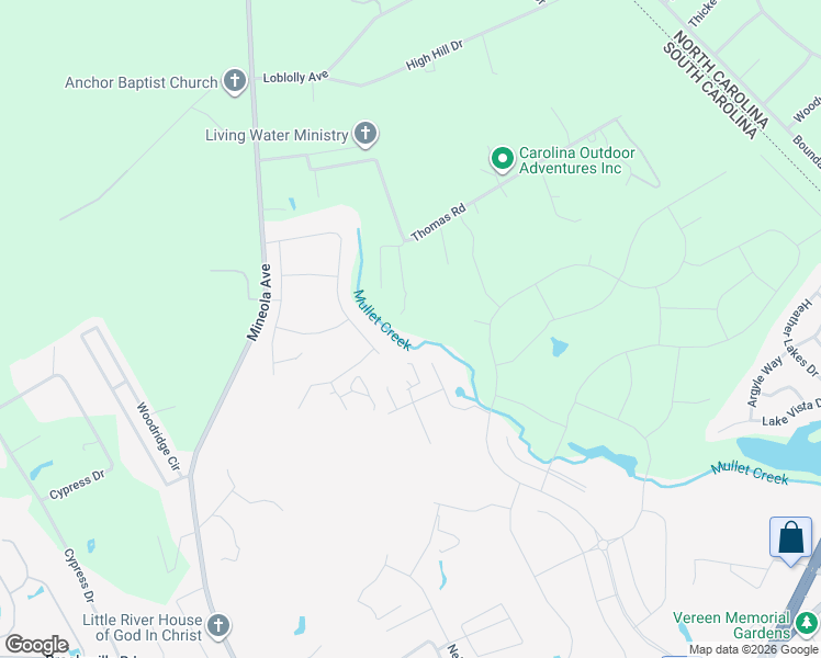 map of restaurants, bars, coffee shops, grocery stores, and more near 142 Country View Court in Little River