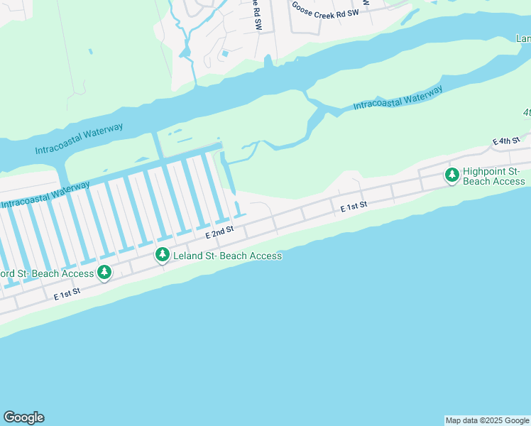 map of restaurants, bars, coffee shops, grocery stores, and more near 259 East 2nd Street in Ocean Isle Beach