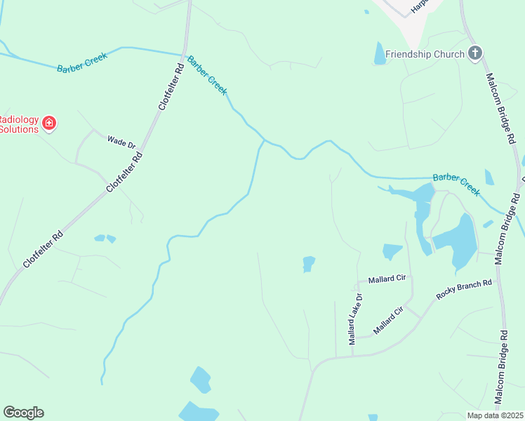 map of restaurants, bars, coffee shops, grocery stores, and more near 1250 Plantation Drive in Bogart