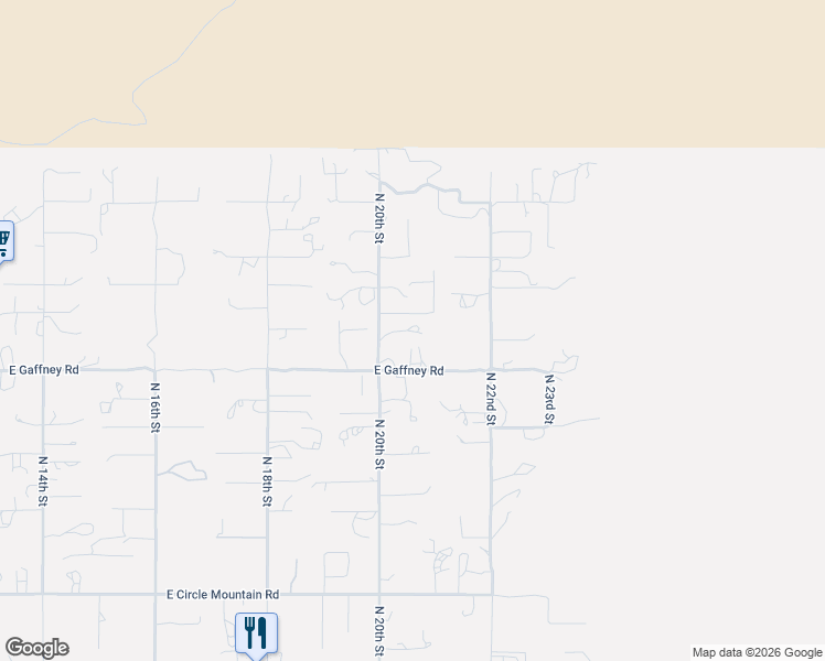 map of restaurants, bars, coffee shops, grocery stores, and more near 2032 East Gaffney Road in Phoenix