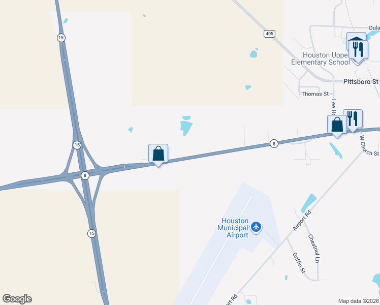 map of restaurants, bars, coffee shops, grocery stores, and more near 730 West Madison Street in Houston