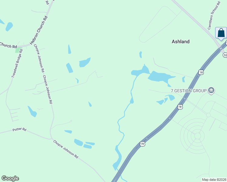 map of restaurants, bars, coffee shops, grocery stores, and more near 1235 Ashland Drive in Statham