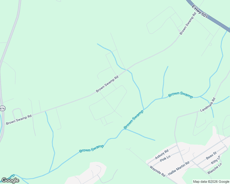 map of restaurants, bars, coffee shops, grocery stores, and more near 754-860 Brown Swamp Road in Conway