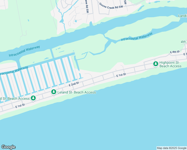 map of restaurants, bars, coffee shops, grocery stores, and more near Chadbourn Street in Ocean Isle Beach