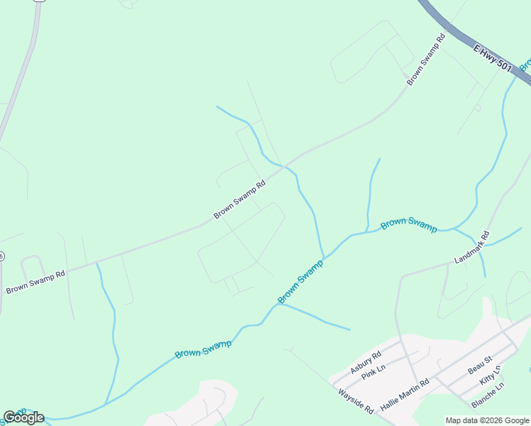 map of restaurants, bars, coffee shops, grocery stores, and more near 754-860 Brown Swamp Road in Conway