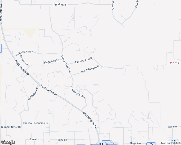 map of restaurants, bars, coffee shops, grocery stores, and more near 16903 Ridge Canyon Drive in Riverside