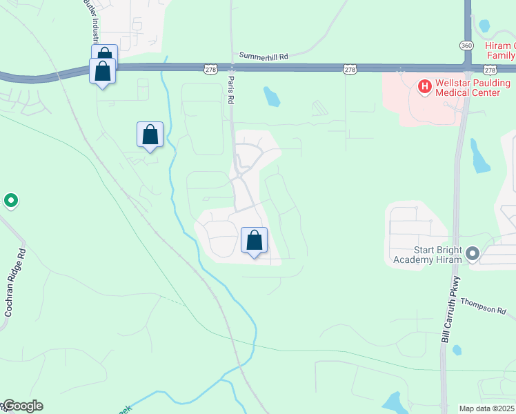 map of restaurants, bars, coffee shops, grocery stores, and more near 125 Palisades Drive in Dallas