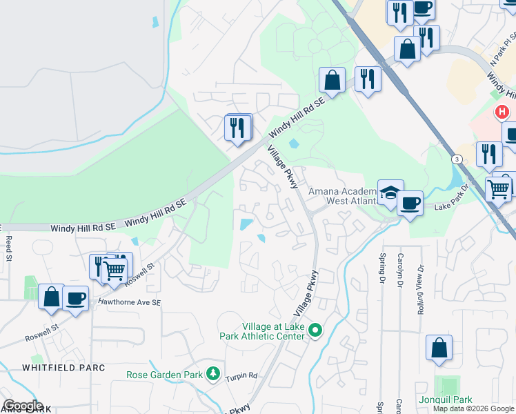 map of restaurants, bars, coffee shops, grocery stores, and more near 38 Matawan Circle in Smyrna