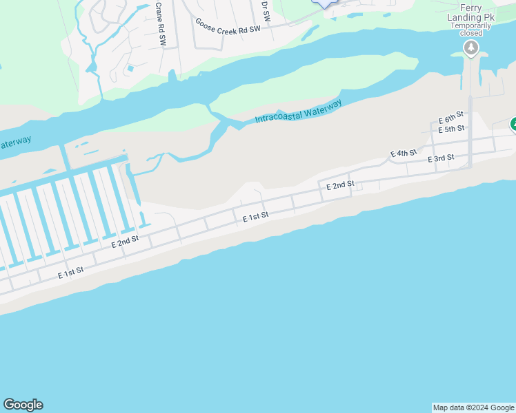 map of restaurants, bars, coffee shops, grocery stores, and more near 338 East 2nd Street in Ocean Isle Beach