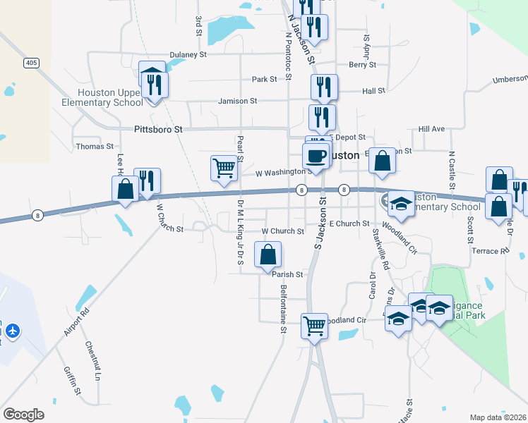 map of restaurants, bars, coffee shops, grocery stores, and more near Doctor M L King Junior Dr Exd in Houston