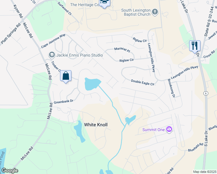 map of restaurants, bars, coffee shops, grocery stores, and more near 226 Blazer Drive in Lexington