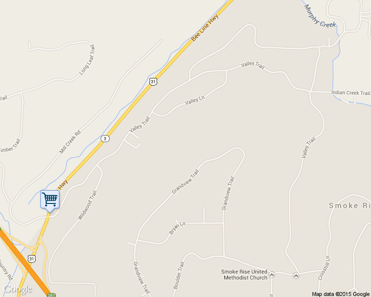 map of restaurants, bars, coffee shops, grocery stores, and more near 1281 Grandview Trail in Warrior