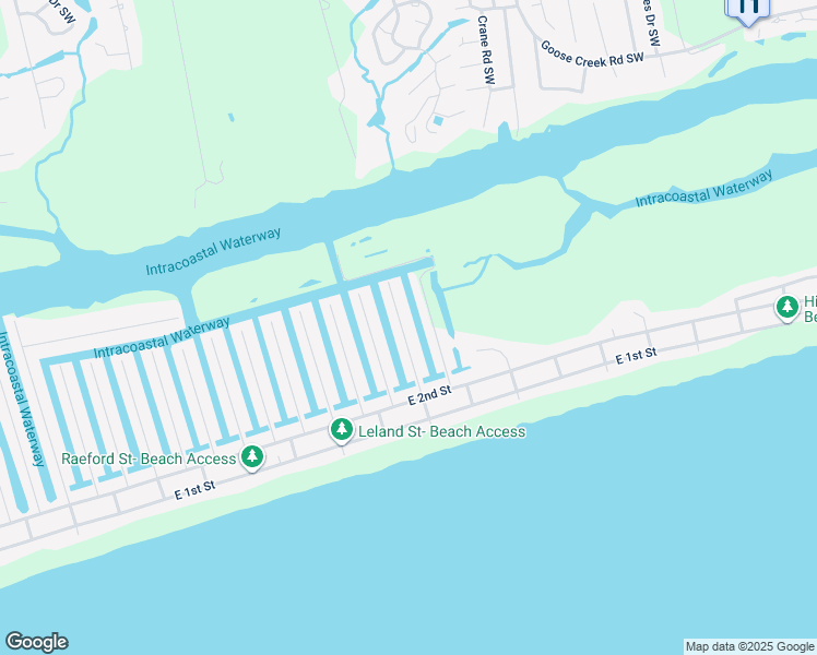 map of restaurants, bars, coffee shops, grocery stores, and more near 26 Goldsboro Street in Ocean Isle Beach