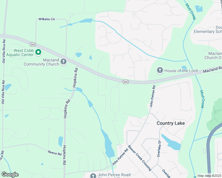map of restaurants, bars, coffee shops, grocery stores, and more near 2400 Macland Road in Marietta